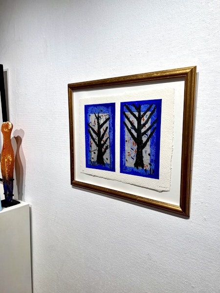 "Arbre sur bleu" Etsning av James Coignard. 75x62 cm