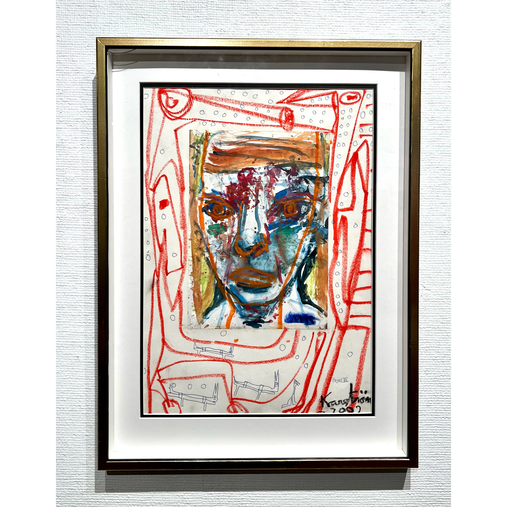 "Pojke VII" Akvarell/Pastell av Mauritz Karström. 46 x 62 cm