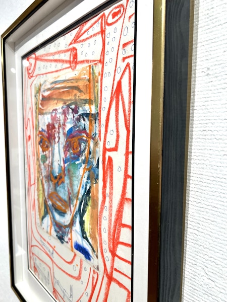 "Pojke VII" Akvarell/Pastell av Mauritz Karström. 46 x 62 cm