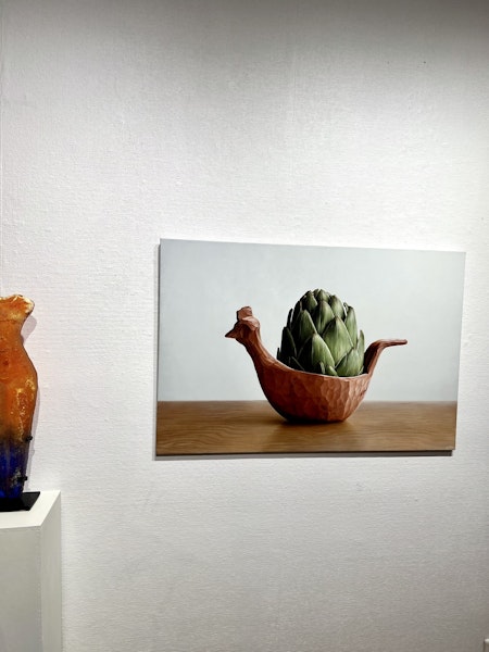"Ingen titel" Akrylmålning på duk av Jonas Brodin. 70x105 cm