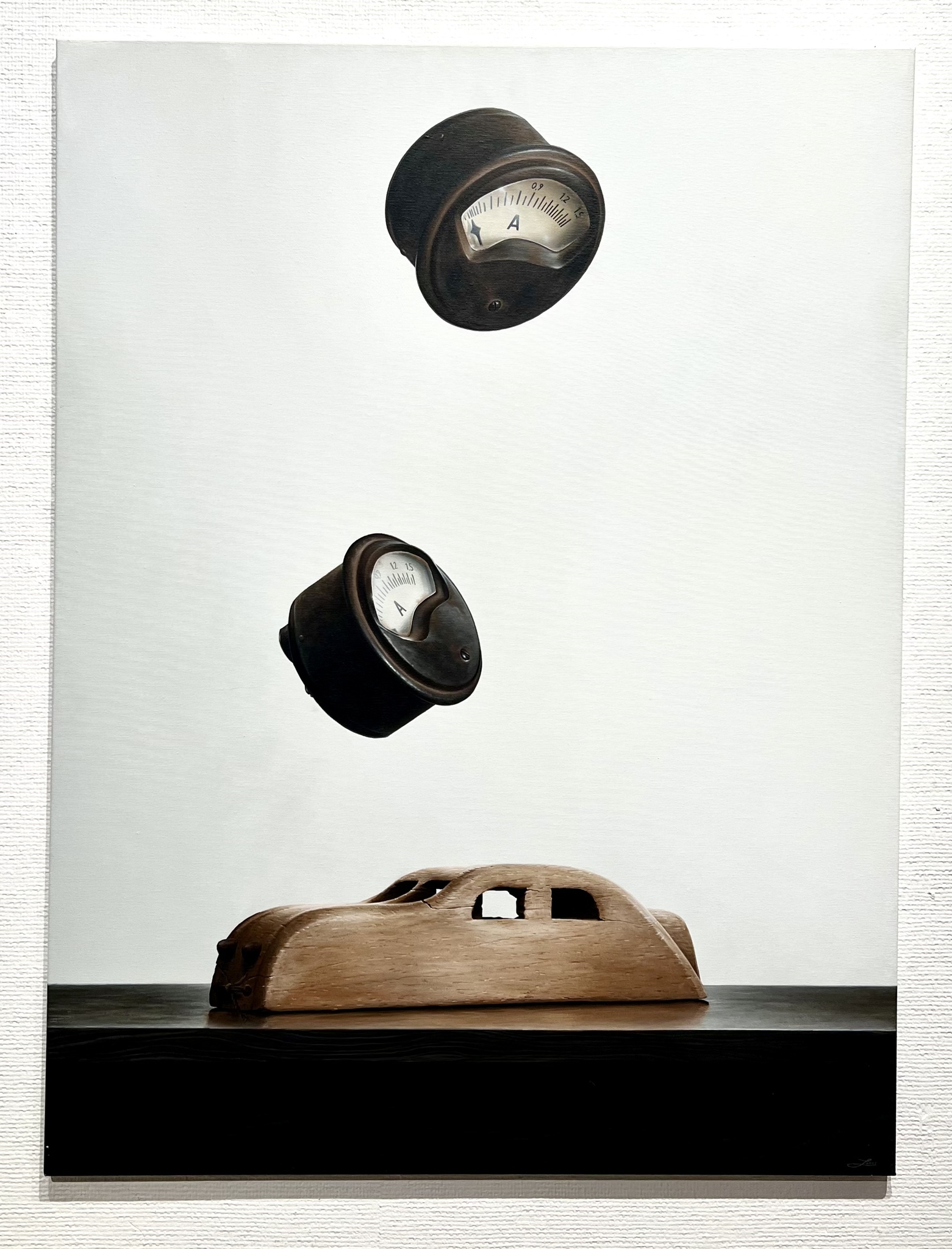 "Playing With Pressure" Akrylmålning på duk av Jonas Brodin. 70x93 cm