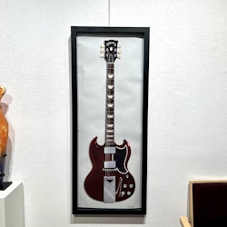 "The Gibson Guitar" Litografi av Thomas Hafström, Inramat 47x118 cm