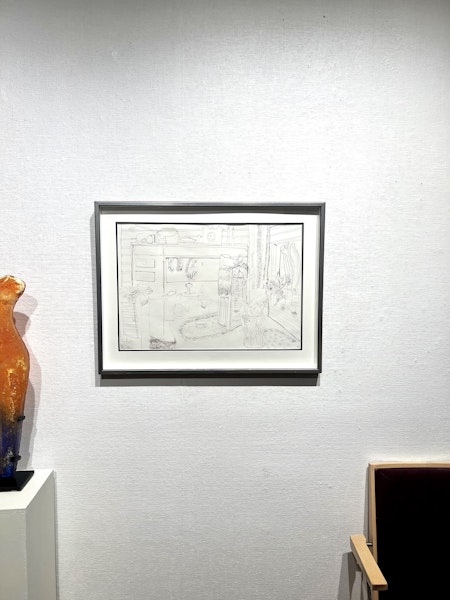 "Köksbild" Teckning av Mauritz Karström. 55x71 cm