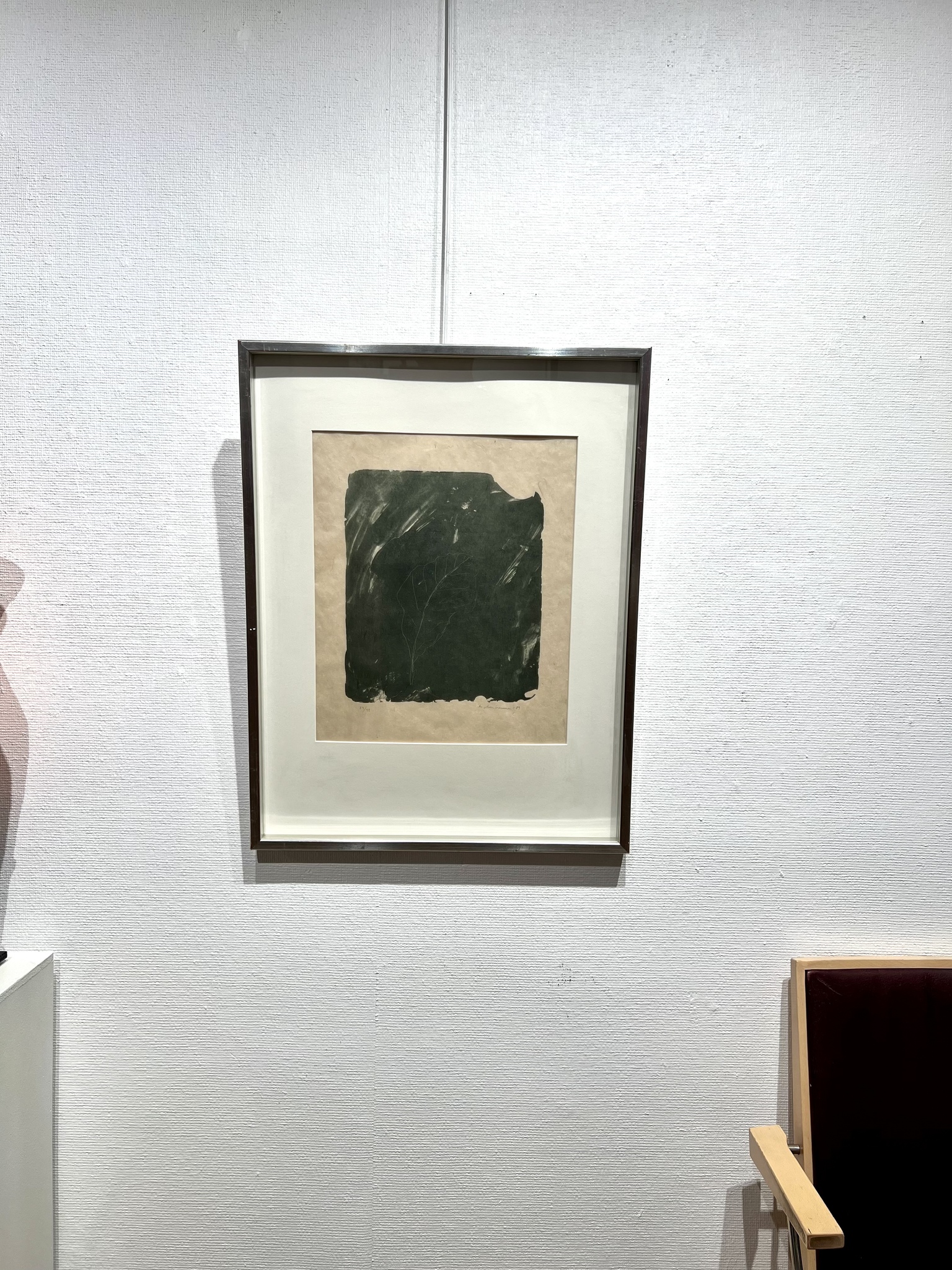 "Löv" litografi av Lennart Aschenbrenner. 53,5x70 cm