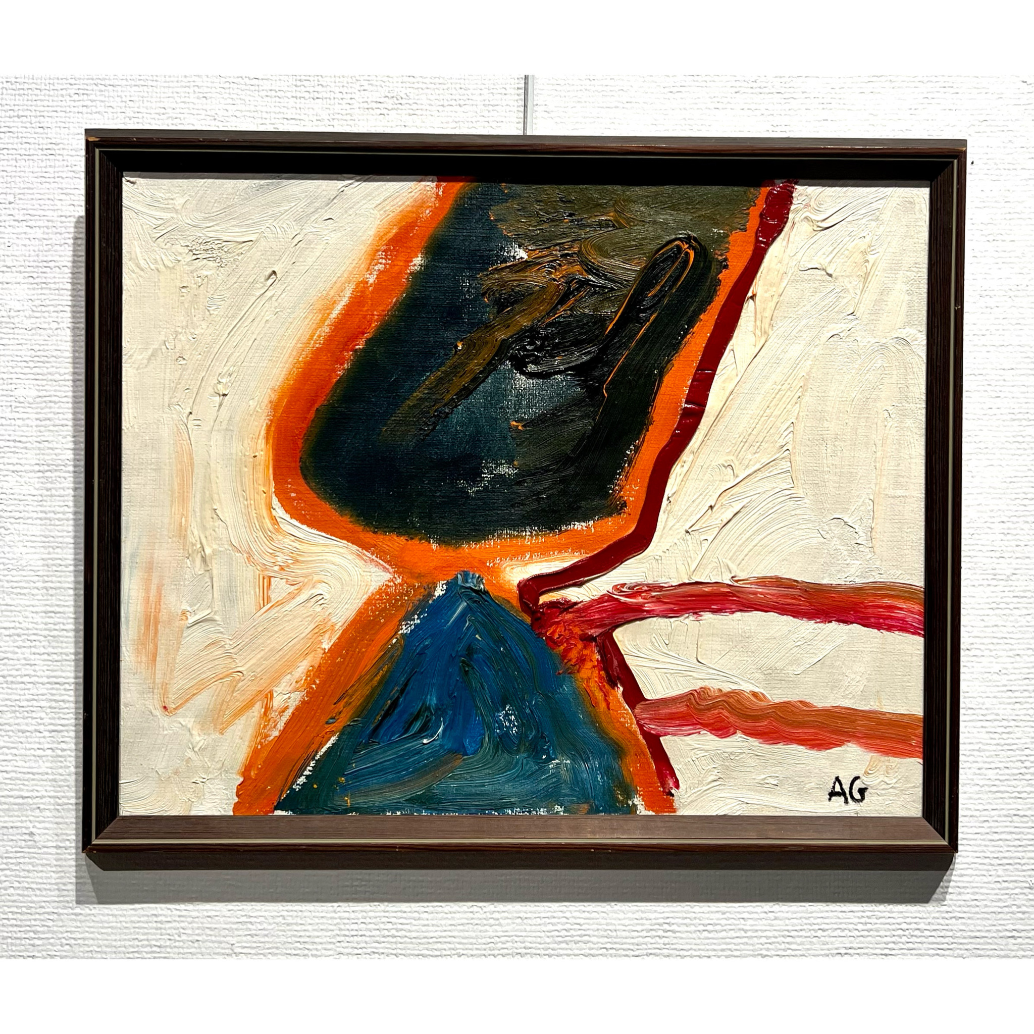 "Det är jag" Abstrakt olja på duk av Agneta Granstad. 54x45 cm