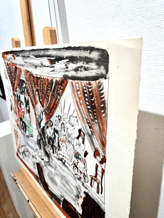 "Flamenca i Madrid" Litografi av Anders Fogelin, 77,5x59,5 cm
