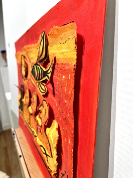 "I ljuset av sanningen" Blandteknik av Ingbritt Irene Lagerberg (ii), 58,5 x 39 cm.