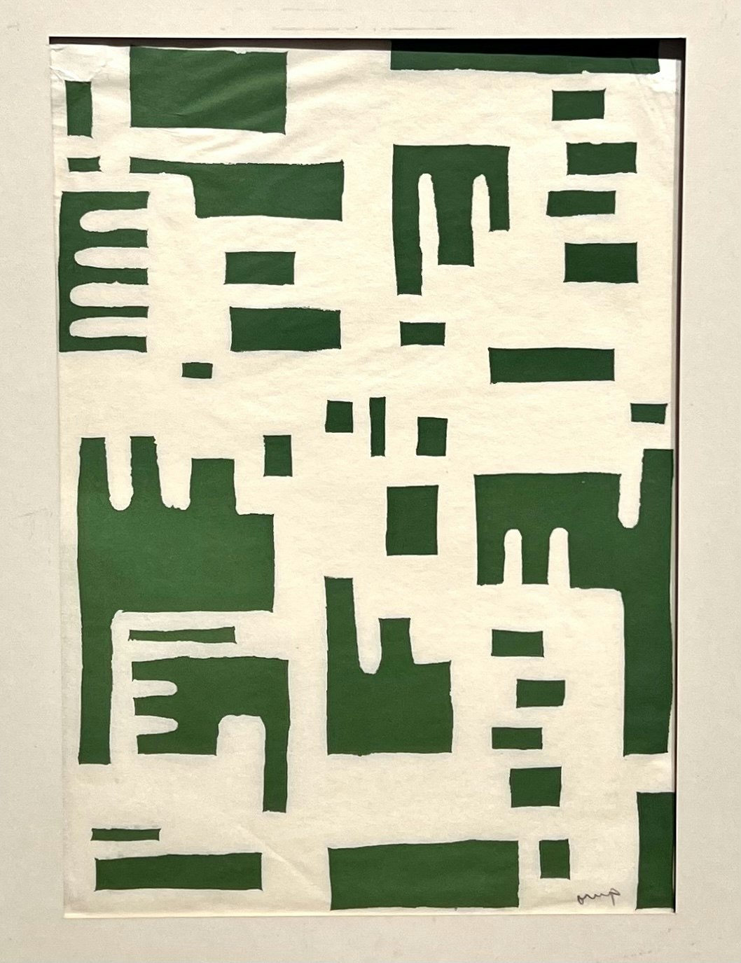 "Ingen titel" Linoleumsnitt av Bengt Orup. 40x50 cm