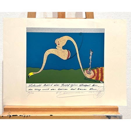 "Ingen titel" Litografi av Friedrich Schröder Sonnenstern. 61x43 cm