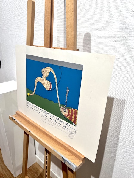 "Ingen titel" Litografi av Friedrich Schröder Sonnenstern. 61x43 cm