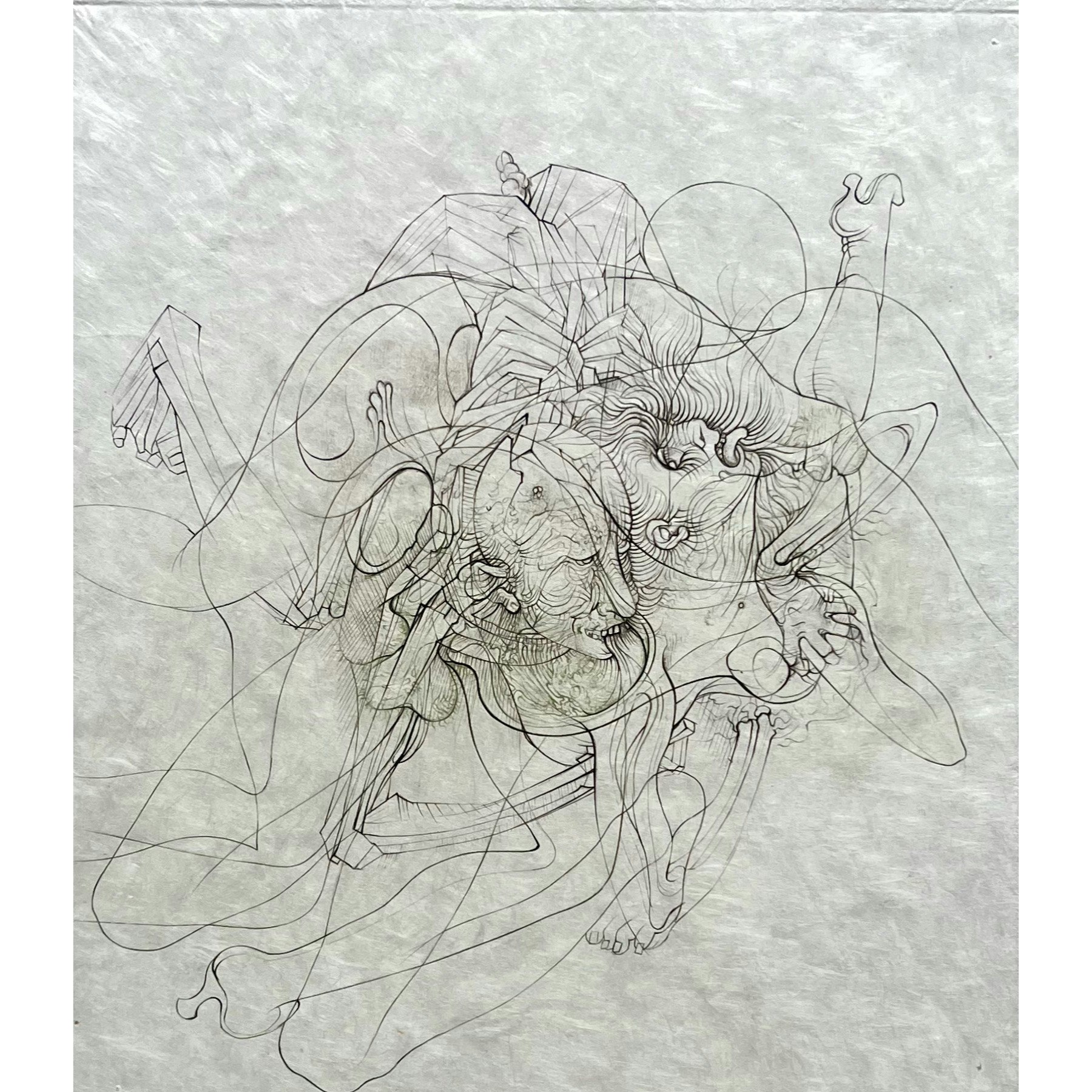 "Erotisk komposition" Etsning av Hans Bellmer. 28x38 cm