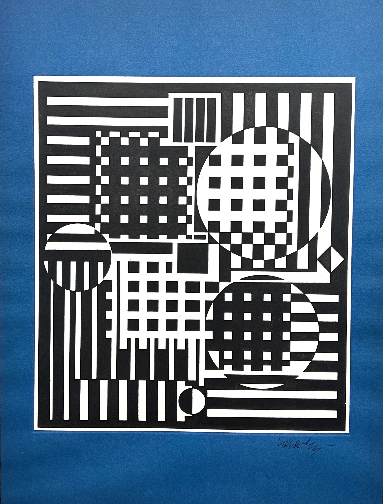 "Pleyannes´" Etsning av Victor Vasarely. 53x71 cm