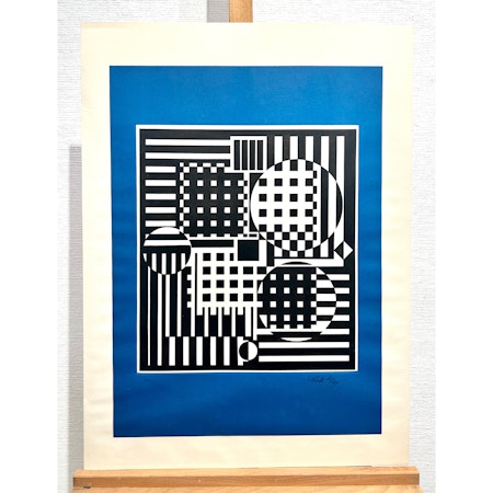 "Pleyannes´" Etsning av Victor Vasarely. 53x71 cm
