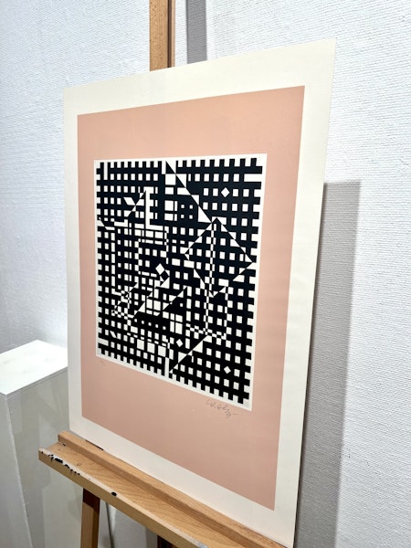 "Ingen titel" Etsning av Victor Vasarely. 53x71 cm