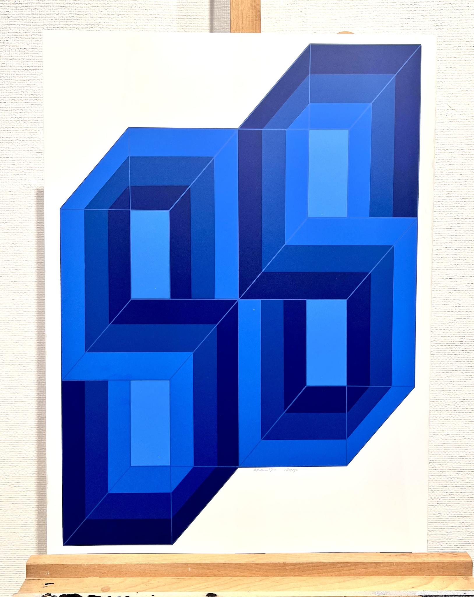 "Untitled" Silkscreen av Yaacov Agam. 48x65 cm