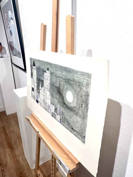 "New York" Färglitografi av Francisco Todo Garcia. 77x49 cm