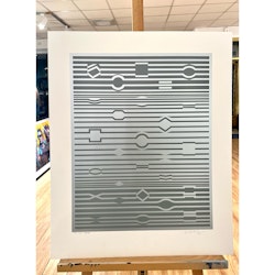 "Mar-Kab" Färglitografi av Victor Vasarely. 62x76 cm