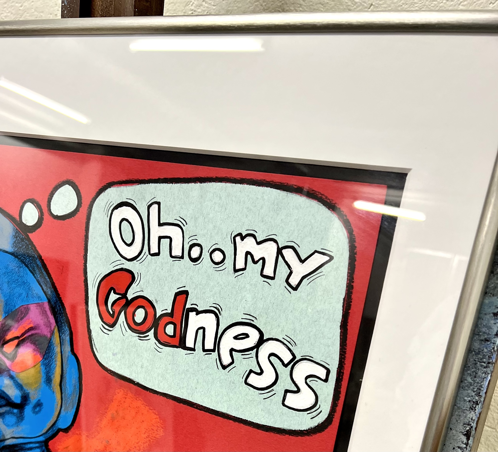 "Oh.. my Godness" Original på papper av Pia ZEPPA Häggström. 62x88,5 cm