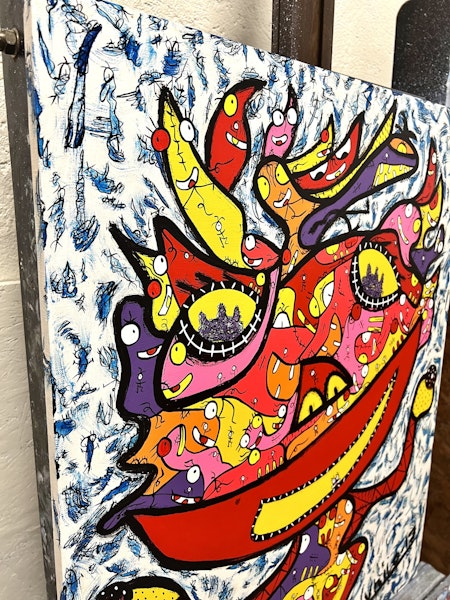 "From Russia with Love" Akrylmålning av Vhilo H. Persson 65x82 cm