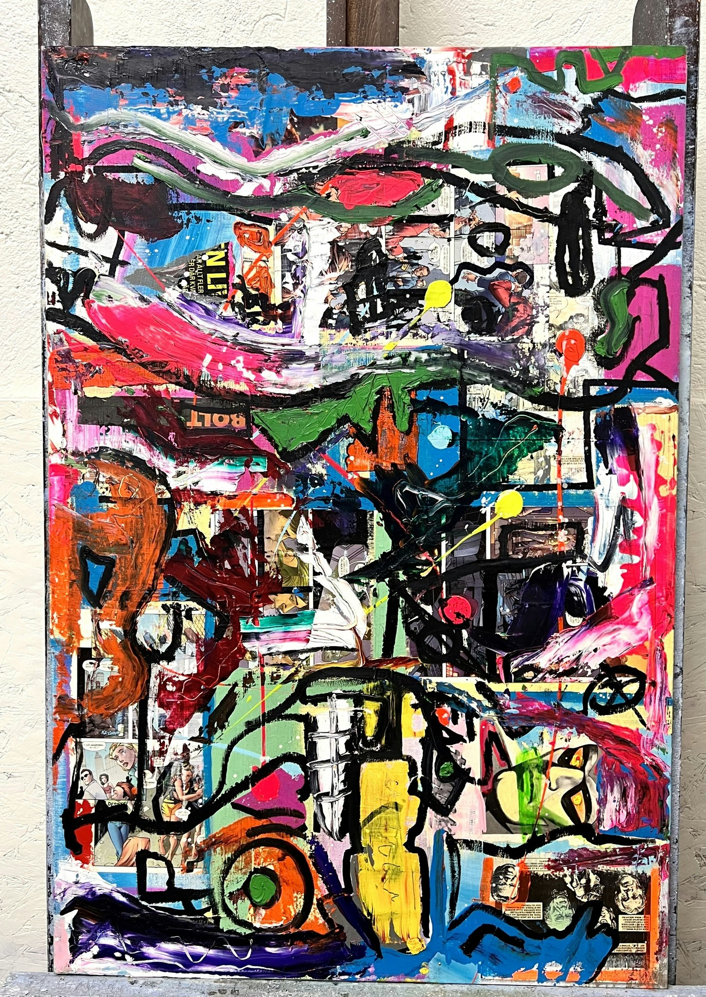 "Fantomen" Blandteknik på duk av Martin Säwström 60x93 cm