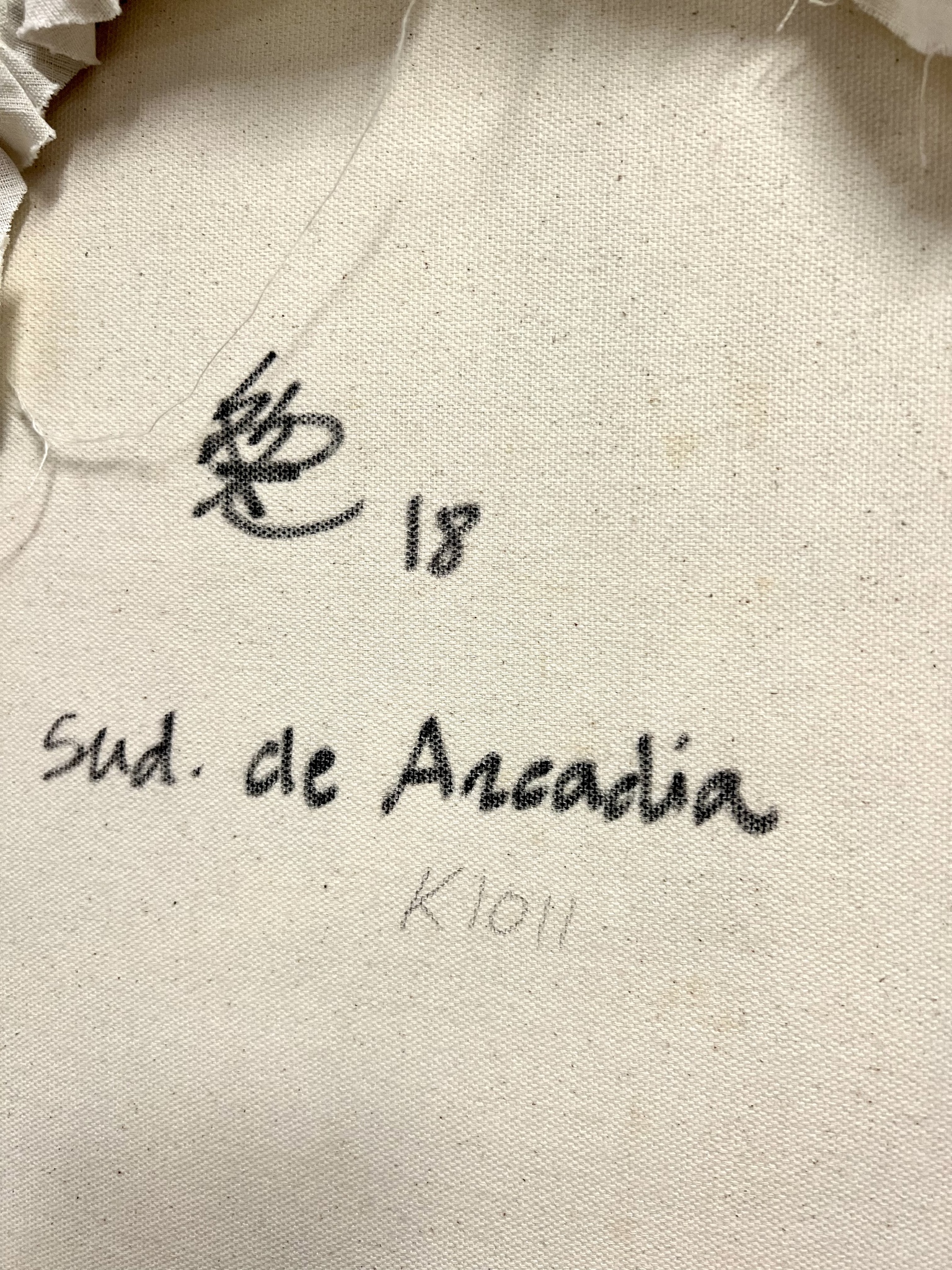 "Sud. de Arcadia" Olja på duk av Christóbal Ortega. 40x50 cm