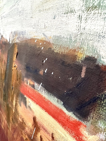"Då och nu" Olja på duk av Ray Stalje. 92x66cm