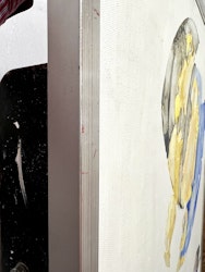 "Spegling" Olja på duk av Erland Brand. 70x109 cm