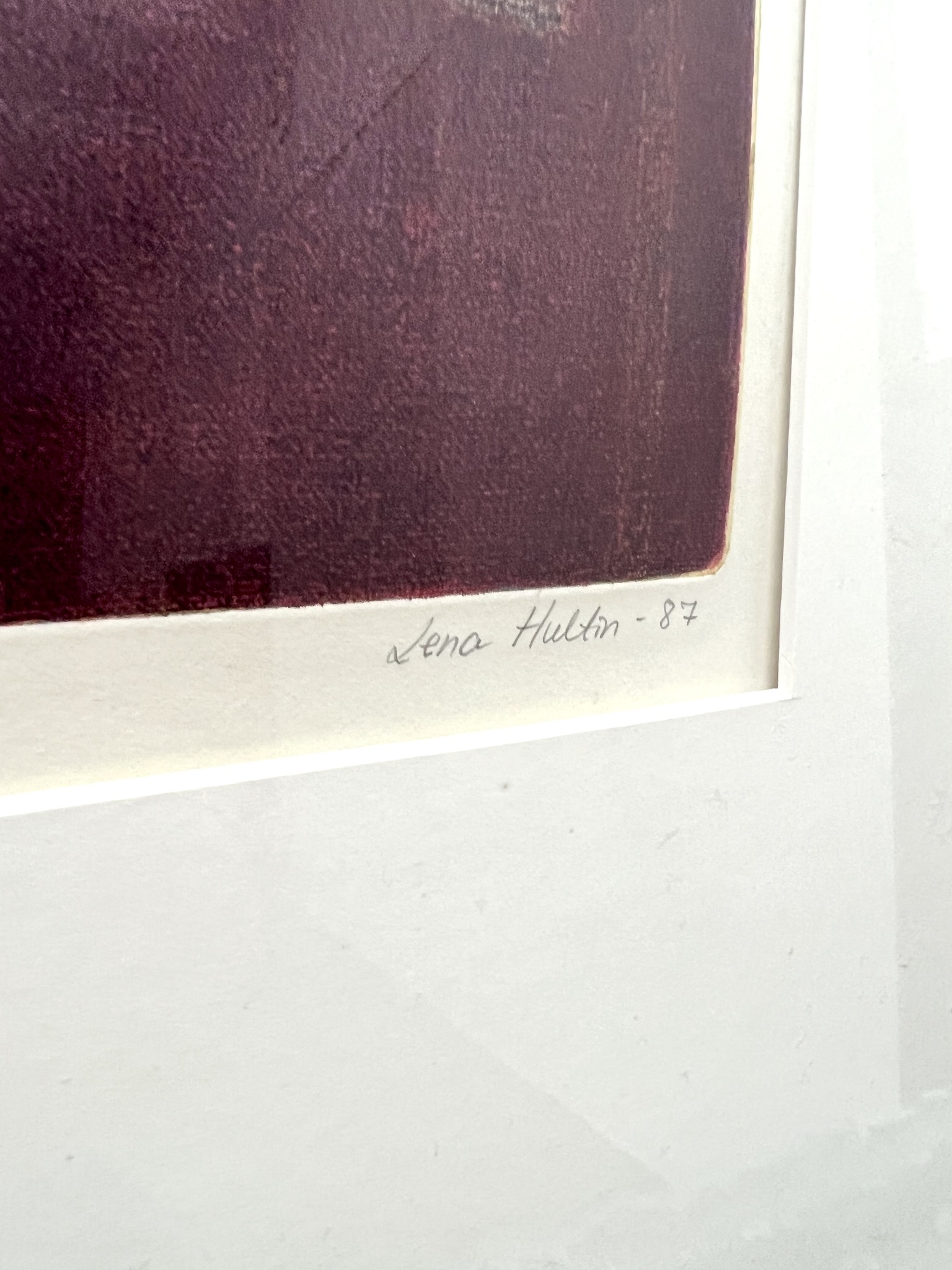 "Harrys Hus" Ramad etsning av Lena Hultin. 67x81,5 cm