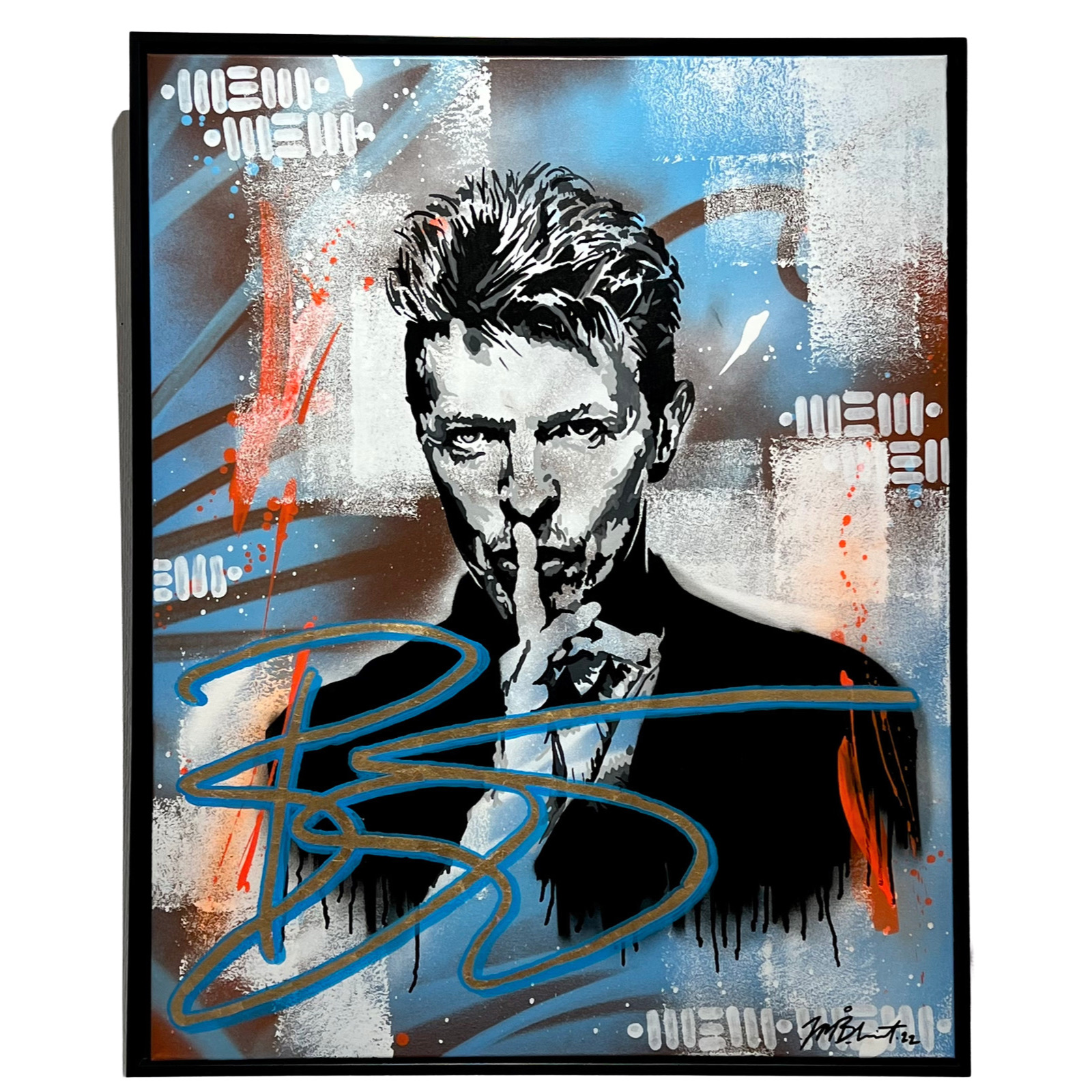 "Bowie Signature" Blandteknik av Haze1. 80x100 cm