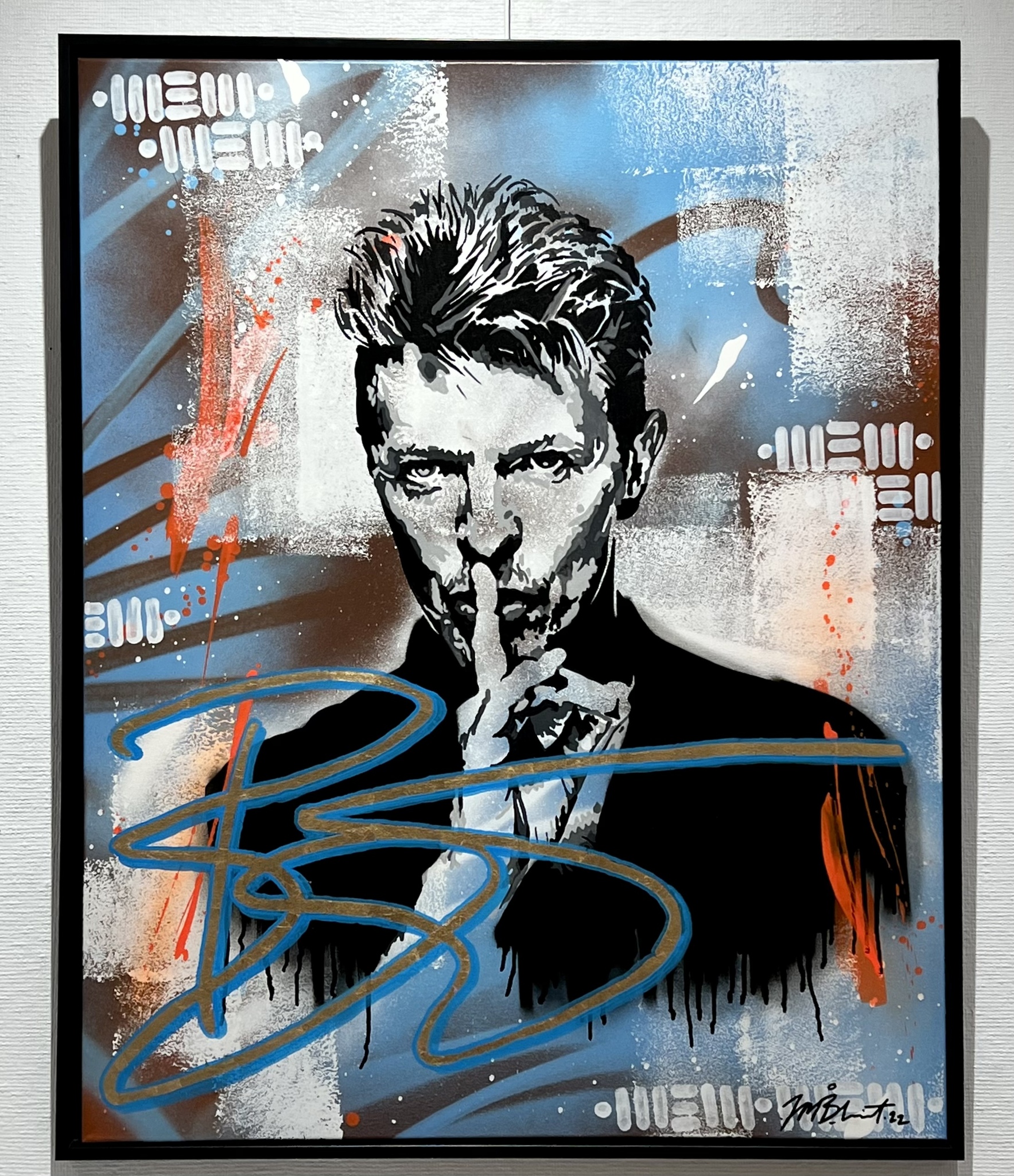 "Bowie Signature" Blandteknik av Haze1. 80x100 cm
