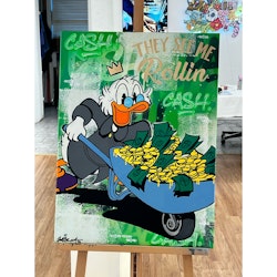 "The see me rollin" blandteknik på duk av Haze1. 60x80 cm