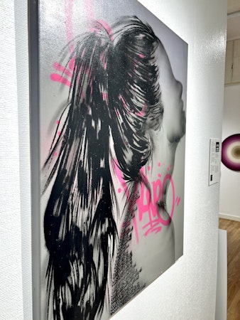 "Shadow Ponytail" Mixed media av Klive. 80x100 cm