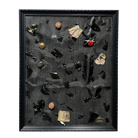 "Pange for the pain" Blandteknik med Möetskärvor. 40x50 cm