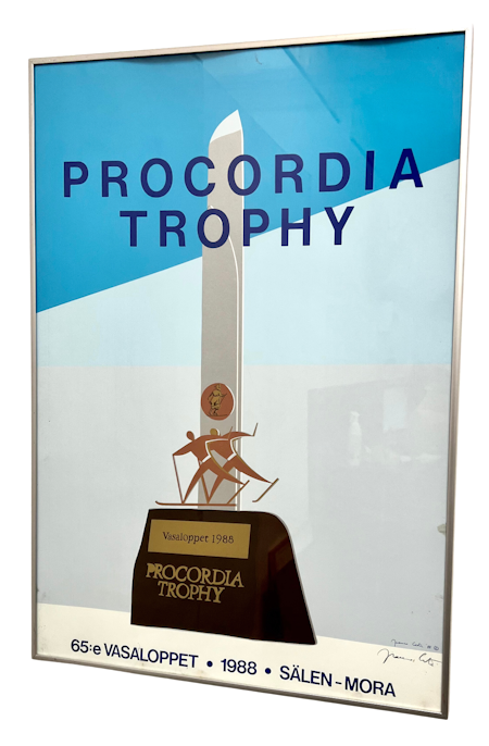 Franco Costa Vasalopp 1988 "Procordia Trophy" - Samlarobjekt, Signerad & Inramad! 50x70 cm