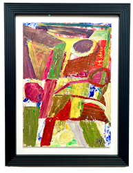 "Ingen titel" Inramad Akvarell/Pastell på papper av Mauritz Karström. 62,5x81cm