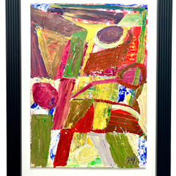 "Ingen titel" Inramad Akvarell/Pastell på papper av Mauritz Karström. 62,5x81cm