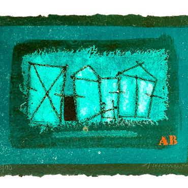 "Paysage Vert" Etsning av James Coignard. 38x28 cm
