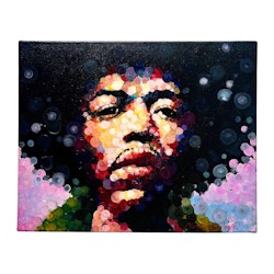 "Hendrix" Akryl på duk av Mensur Beslagic. 41x33 cm