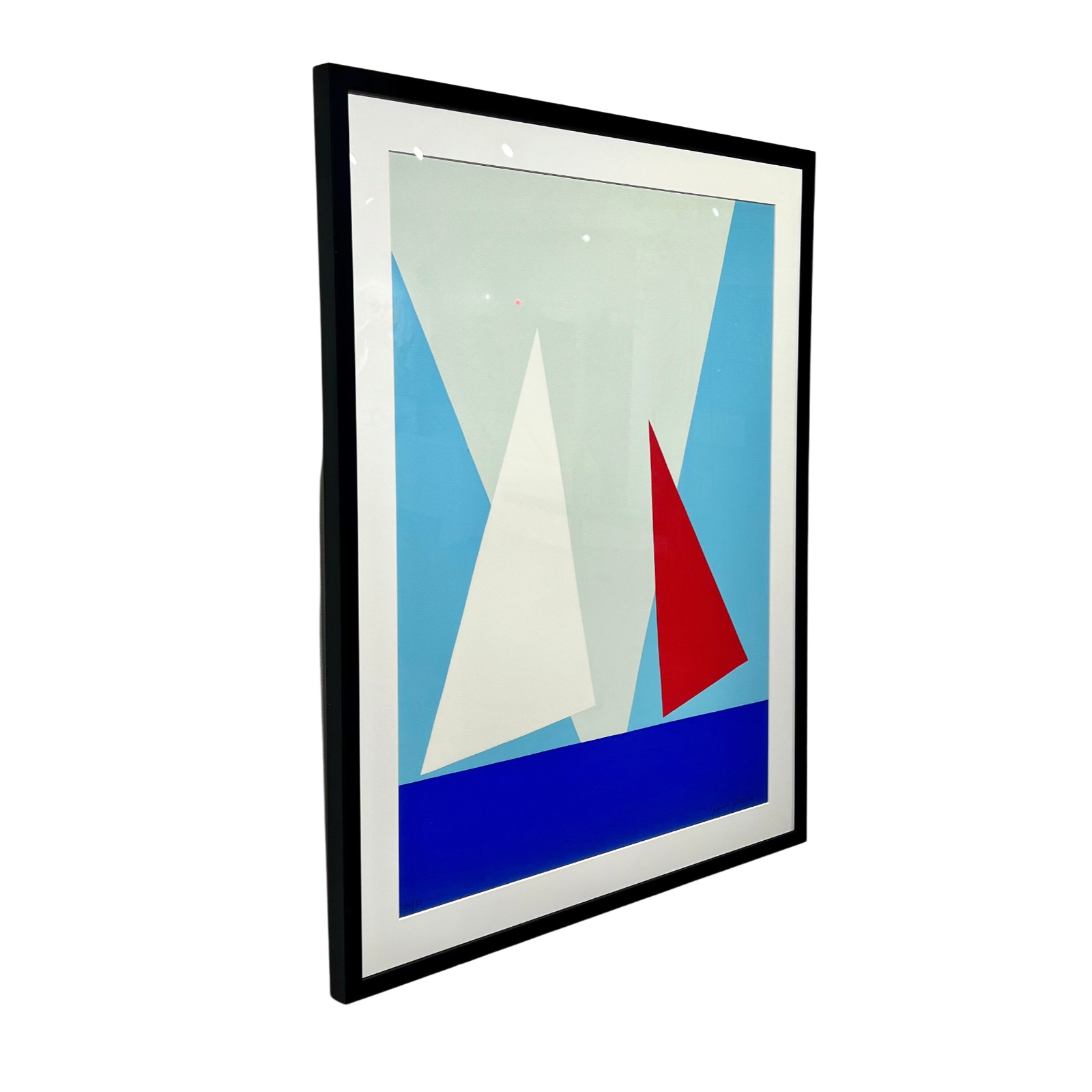 "Sails" Inramat seriegrafi av Franco Costa. 71/91 cm. No 44/80