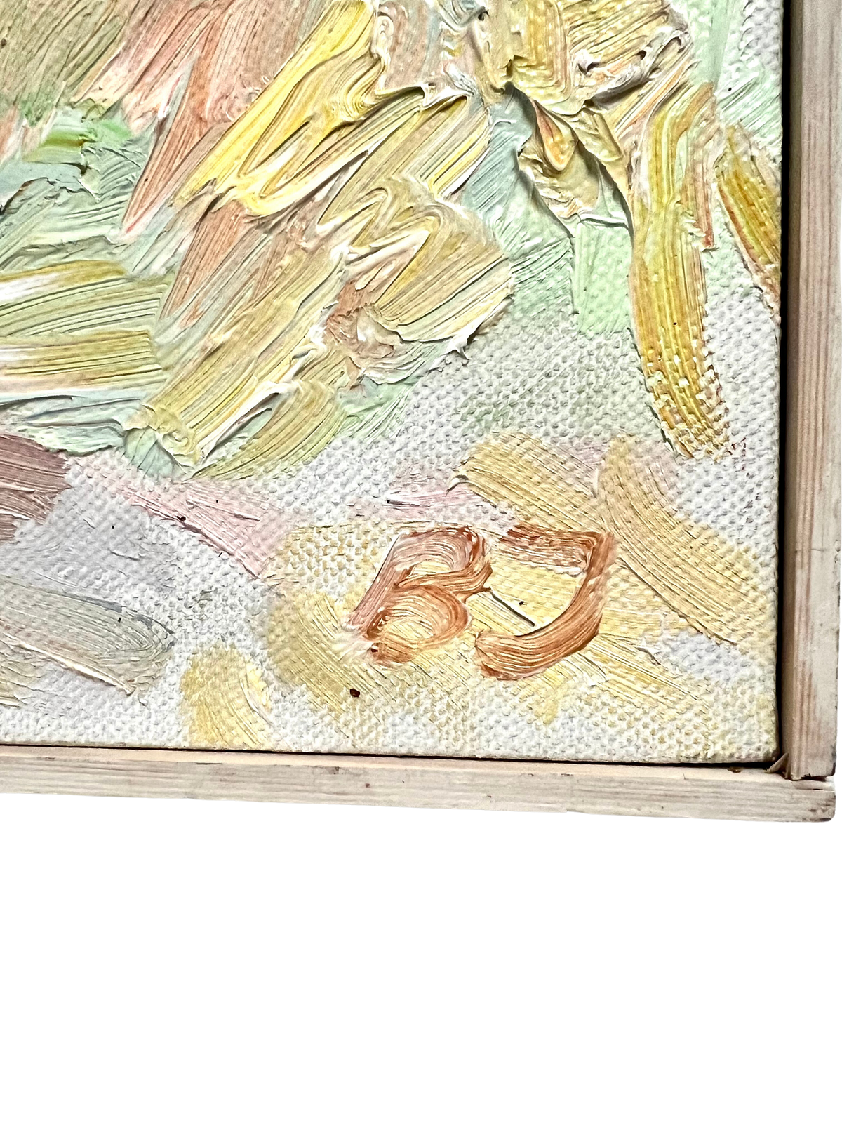 "Gryningslandskap" Oljemålning på duk av Bengt Johansson. 62,5x52,5 cm