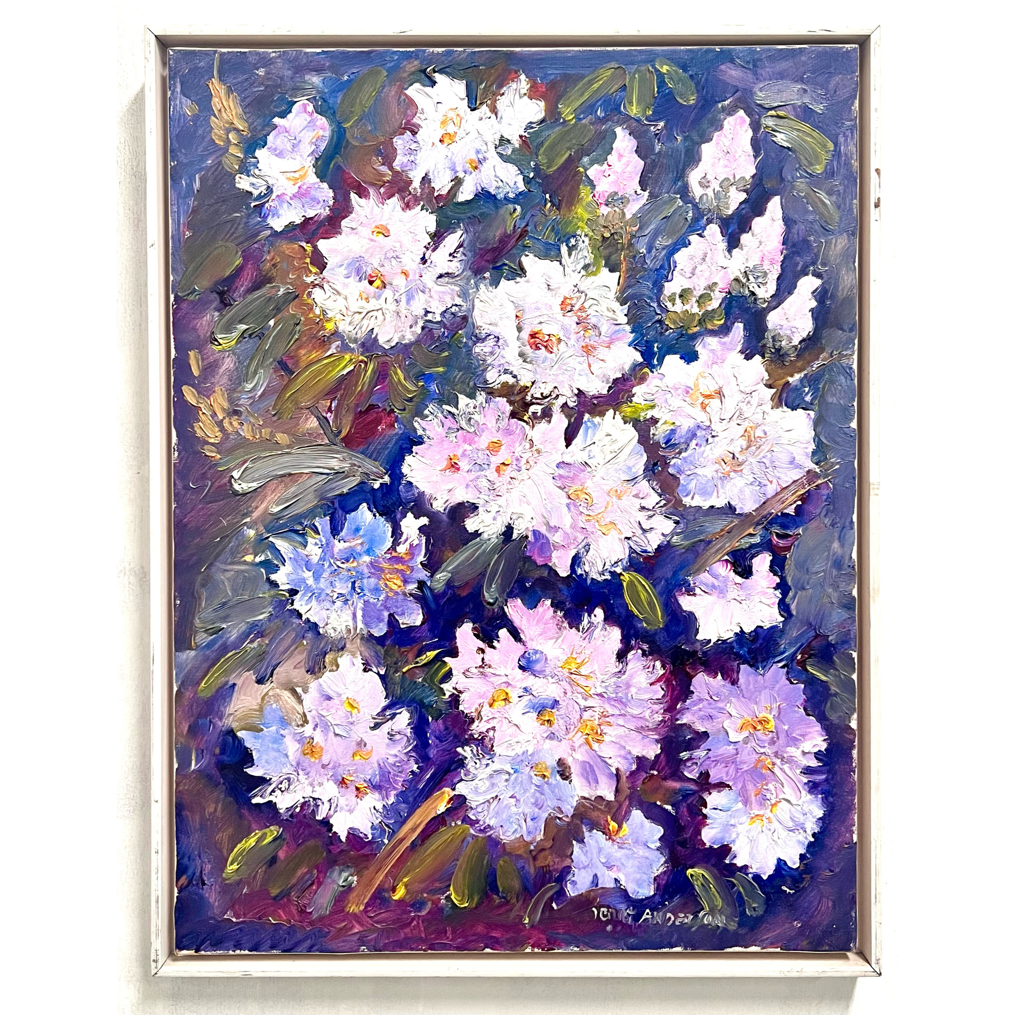 "Blommor" Olja på duk av Jerry Andersson. 50x64,5 cm