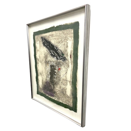 "Ingen titel" Inramad handkolorerad karborundumetsning av James Coignard. 56,5x69 cm