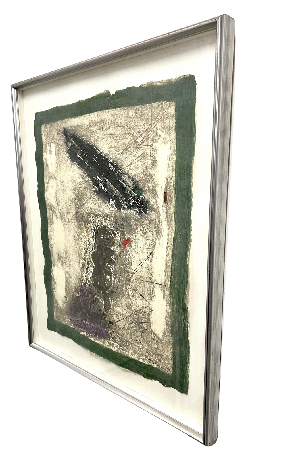 "Ingen titel" Inramad handkolorerad karborundumetsning av James Coignard. 56,5x69 cm