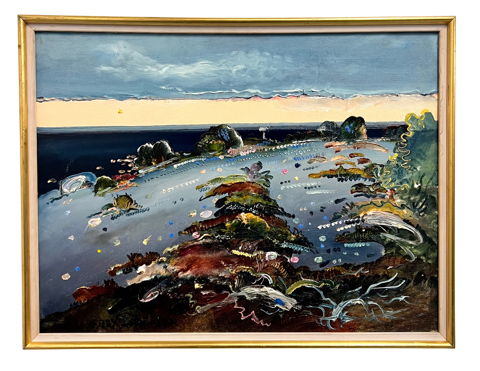 "Uppklarnande" Olja på duk av Jerry Andersson. 65x51 cm