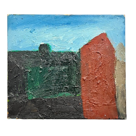 "Blå himmel" Olja på Duk av Göran Johansson. 44,5x40 cm