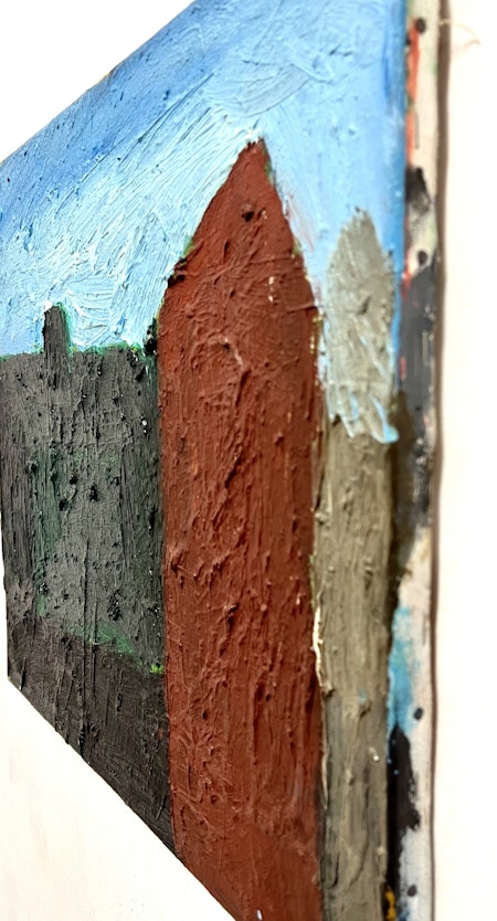 "Blå himmel" Olja på Duk av Göran Johansson. 44,5x40 cm