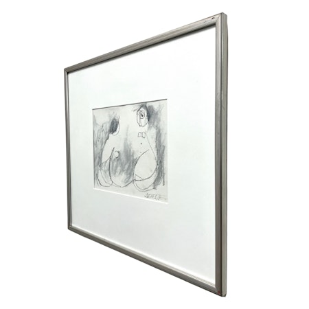 "Mise Ey Sceye" Goauche av Stig Deteste. 44x40 cm.