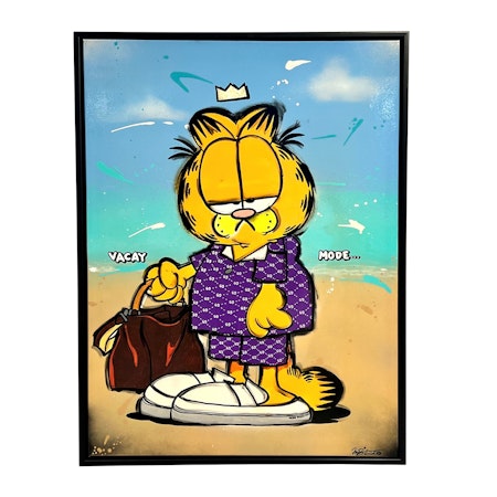 "Vacay Mode" Blandteknik på duk av Haze1. 64x83 cm
