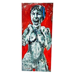 "Scream" Akrylmålning på duk av Alberto Ramirez LEG & Jochen Vrba (CRISIS). 160x70 cm
