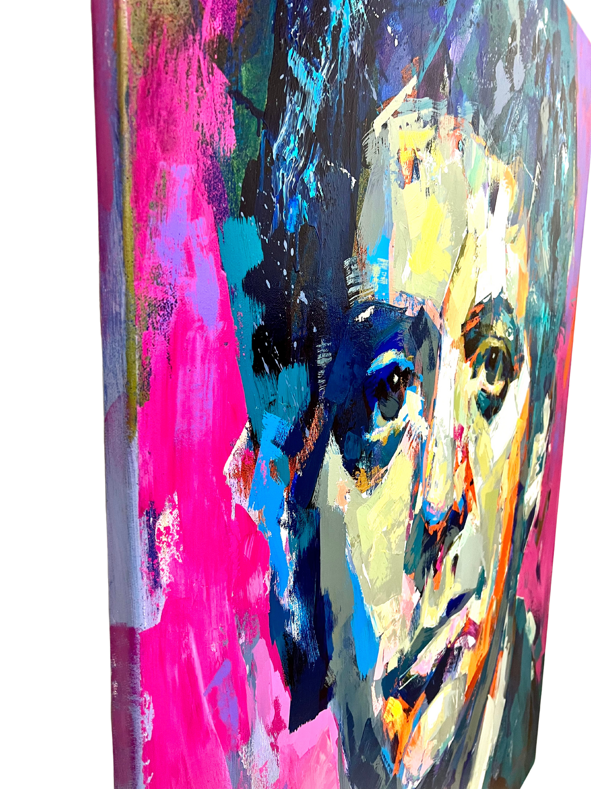 "Lou Reed" Akrylmålning på duk av Alberto Ramirez LEG, 150x110 cm